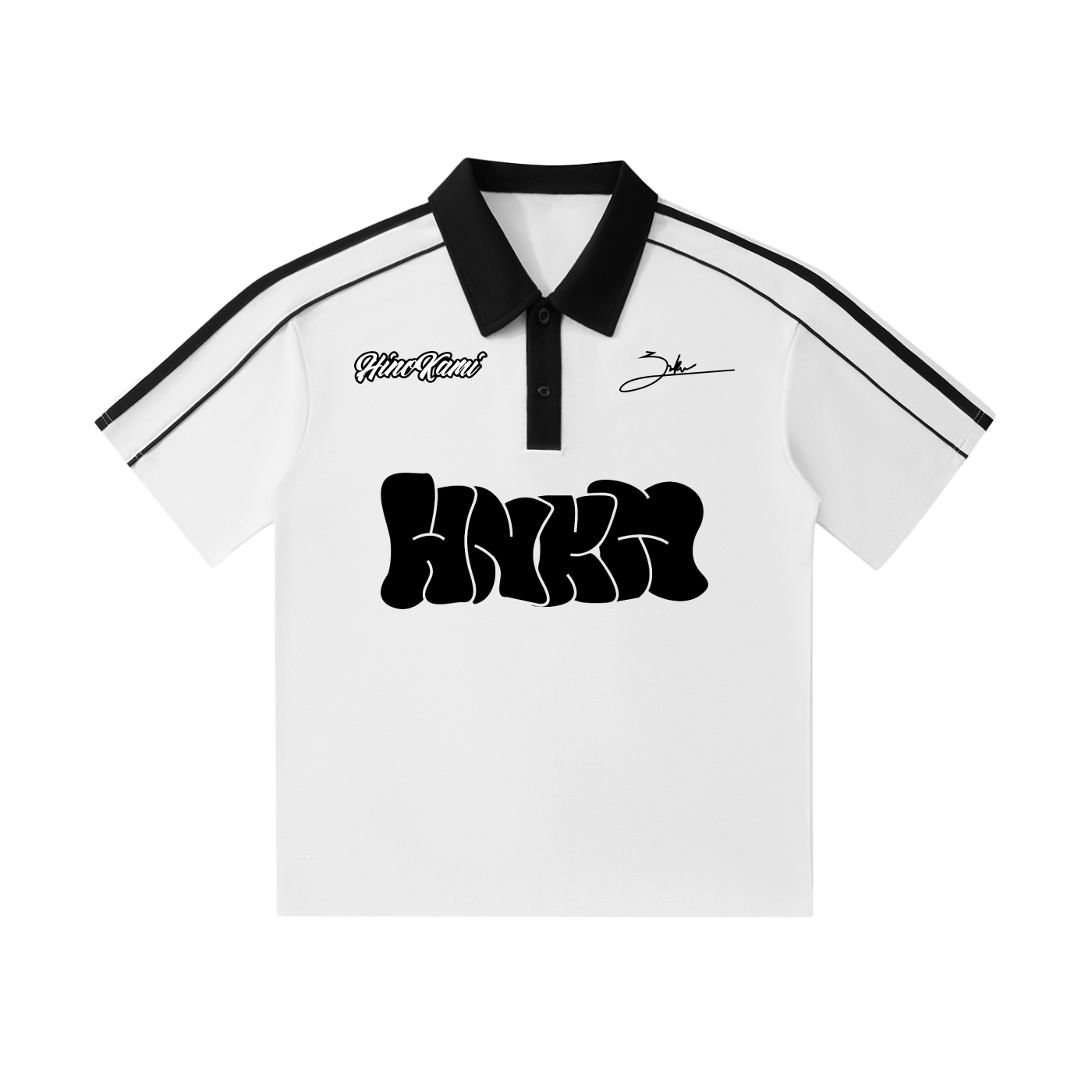 Contrast Collar Short-Sleeve Polo Shirt