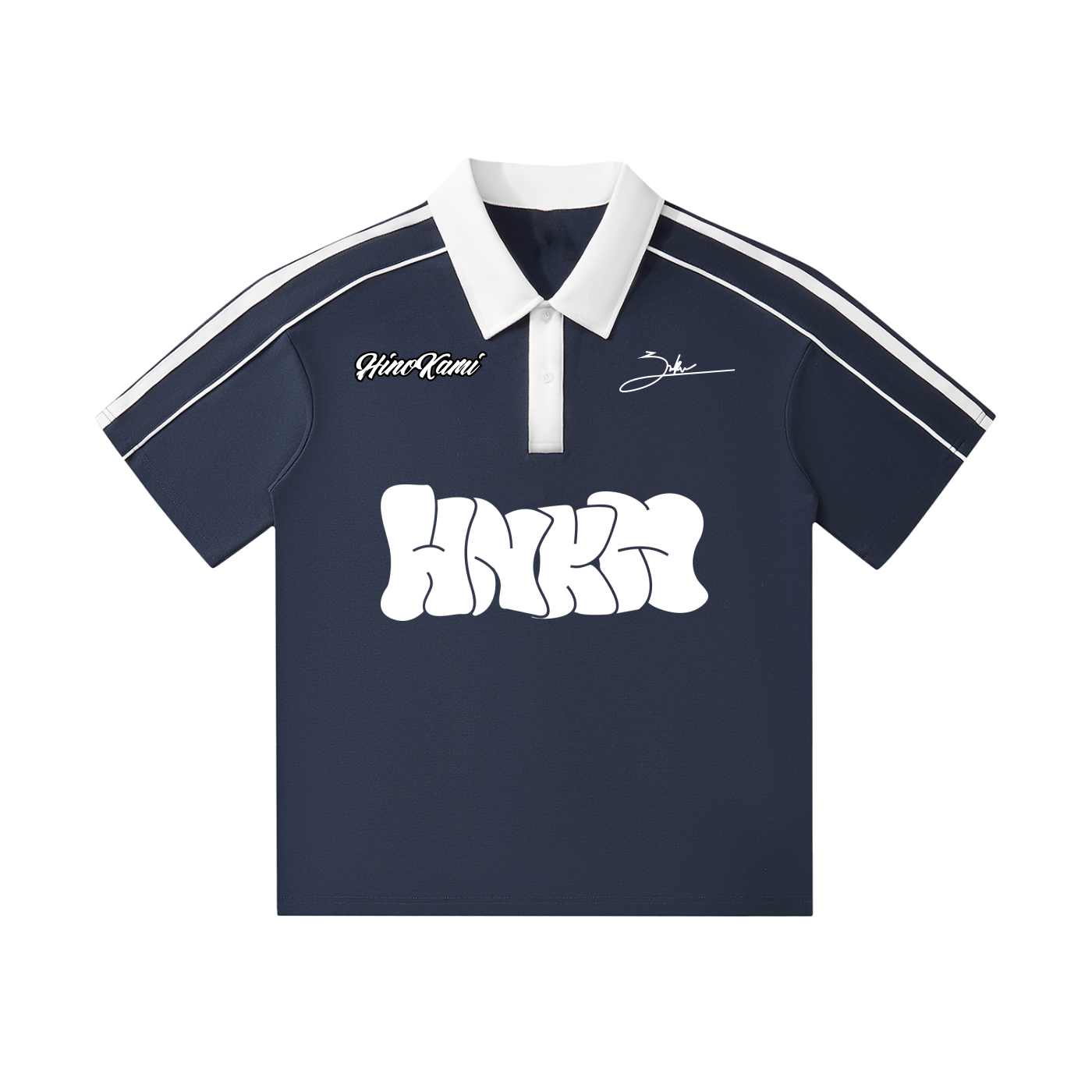 Contrast Collar Short-Sleeve Polo Shirt