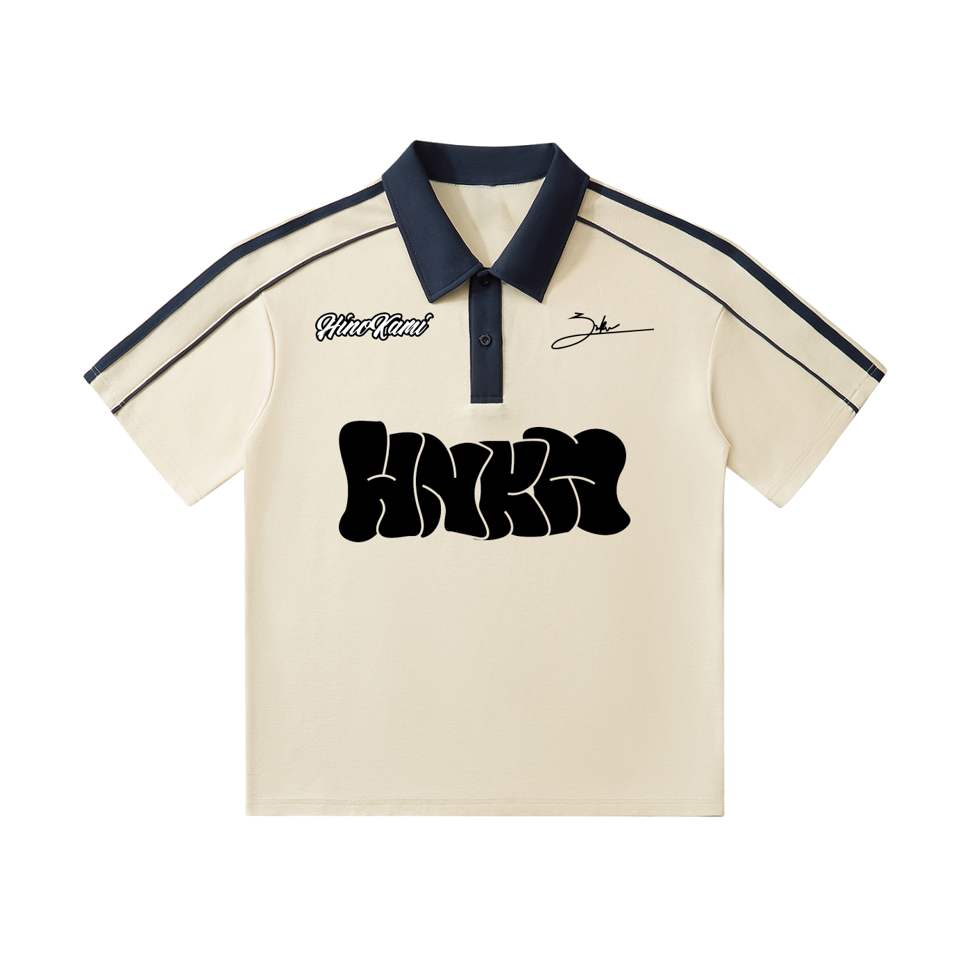 Contrast Collar Short-Sleeve Polo Shirt